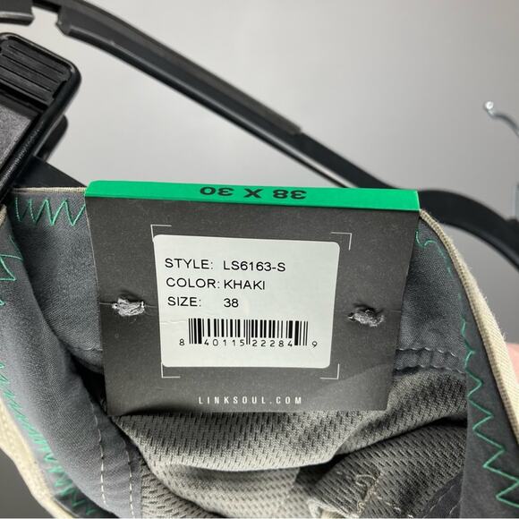 NWT LINKSOUL Chino Boardwalker Pant Khaki 38x30 Beige - Picture 5 of 7